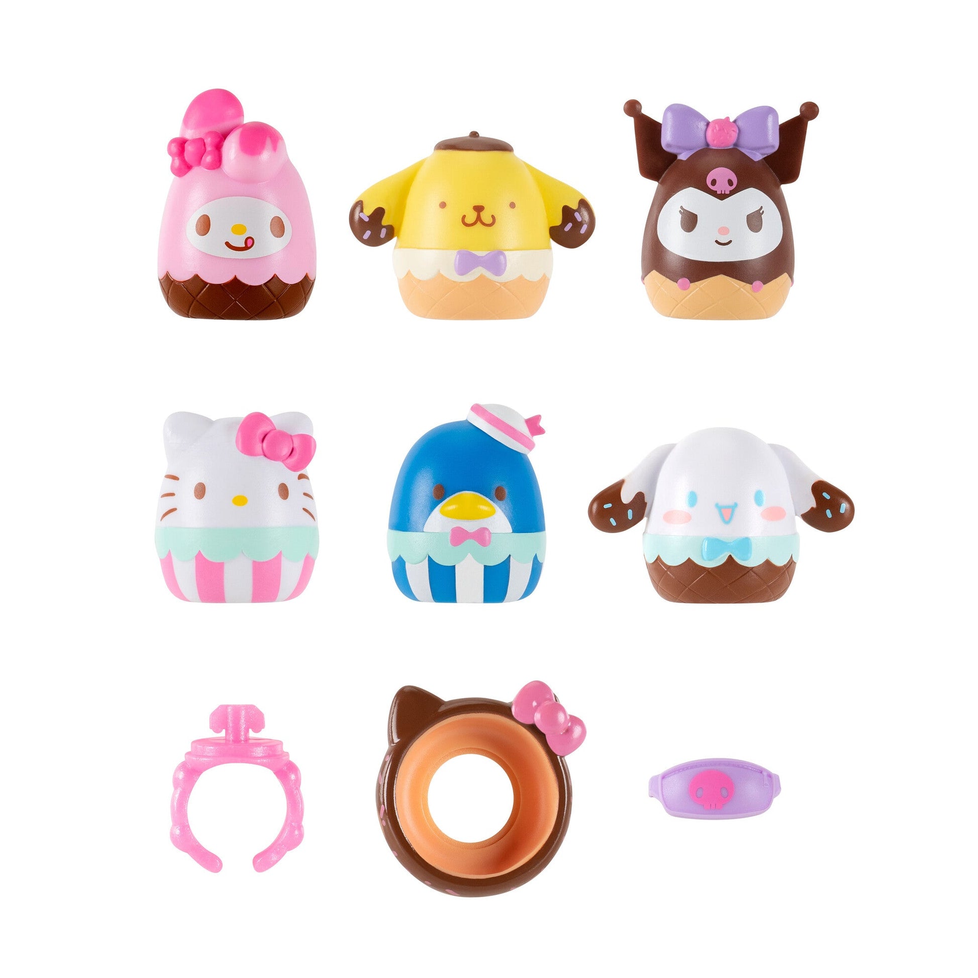 Squishmallows - Squish-a-longs Hello Kitty and Friends Ice Cream 6-Pack | Jazwares