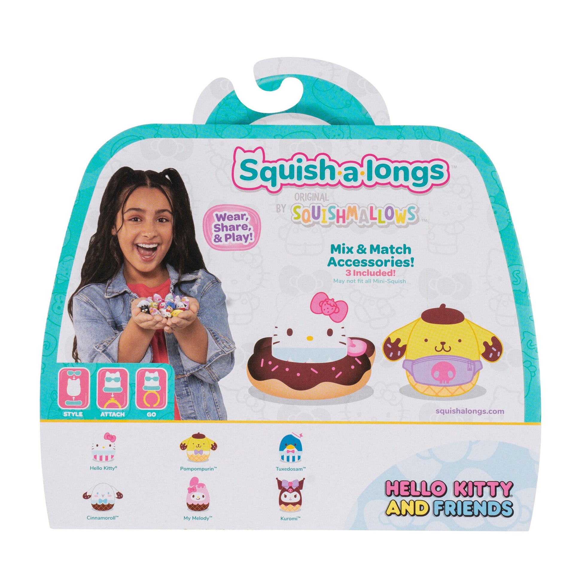 Squishmallows - Squish-a-longs Hello Kitty and Friends Ice Cream 6-Pack | Jazwares
