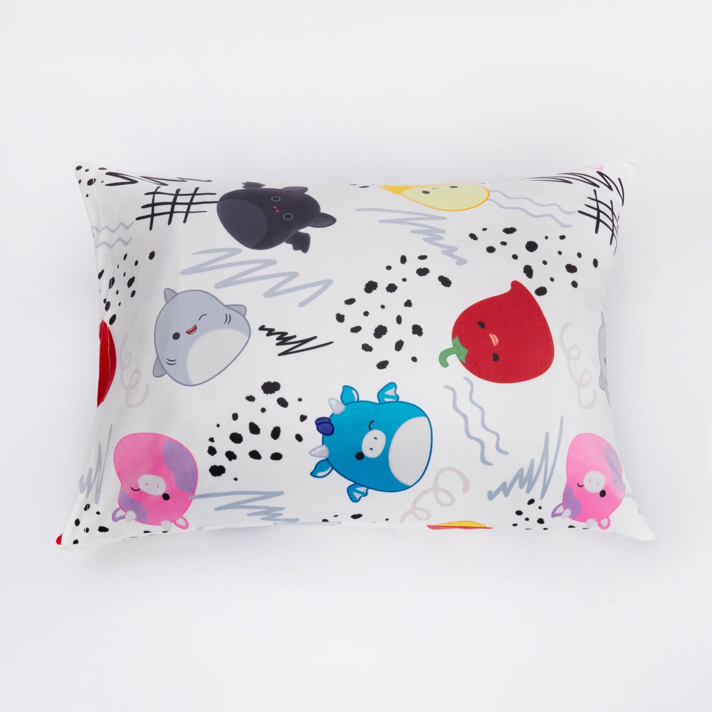 Squishmallows - "Squish Vibes" White SquishPillow Pillowcase (Standard)