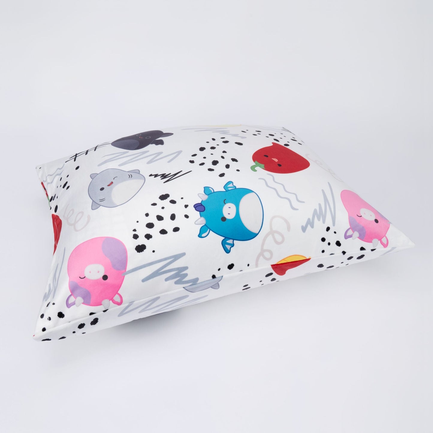 Squishmallows - "Squish Vibes" White SquishPillow Pillowcase (Standard)