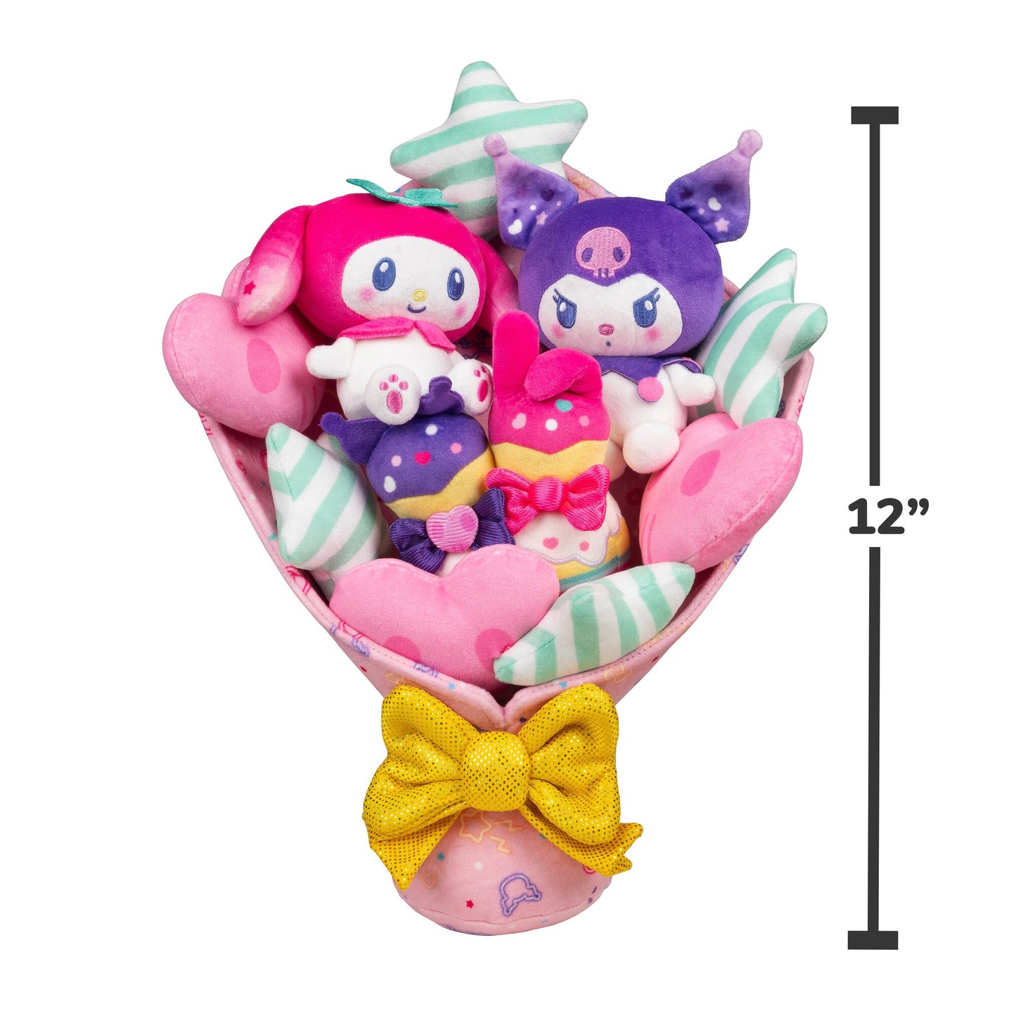 Squishmallows - Hello Kitty and Friends 12" My Melody and Kuromi Anniversary Plush Bouquet | Jazwares