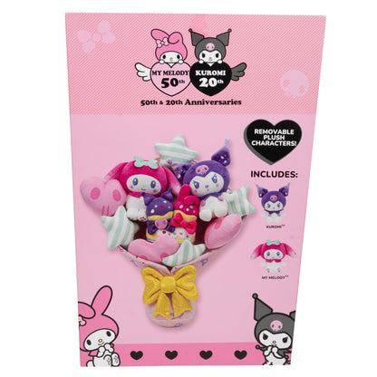Squishmallows - Hello Kitty and Friends 12" My Melody and Kuromi Anniversary Plush Bouquet | Jazwares