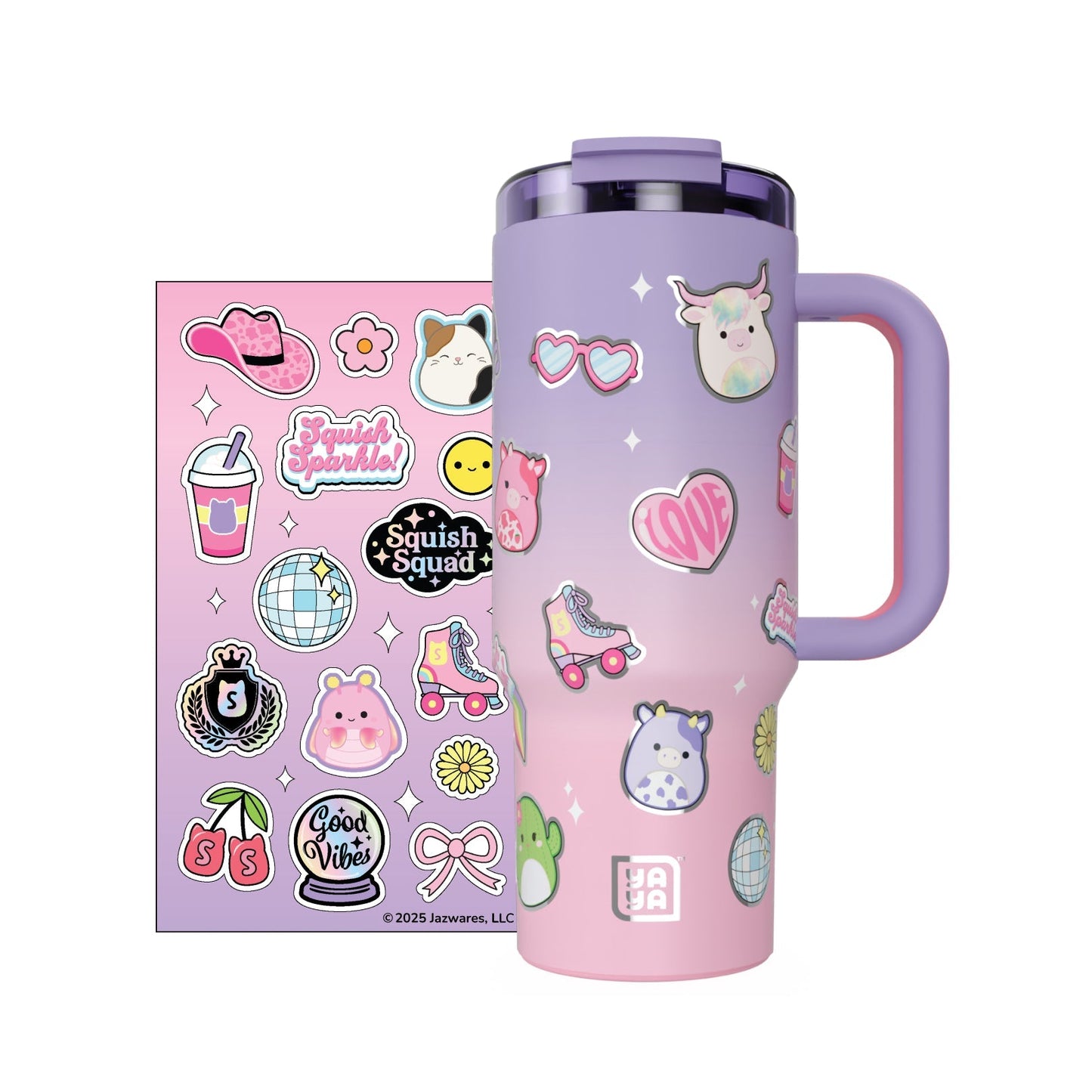 Squishmallows - Squishmallows Sticker Bomb Tumbler with Straw
