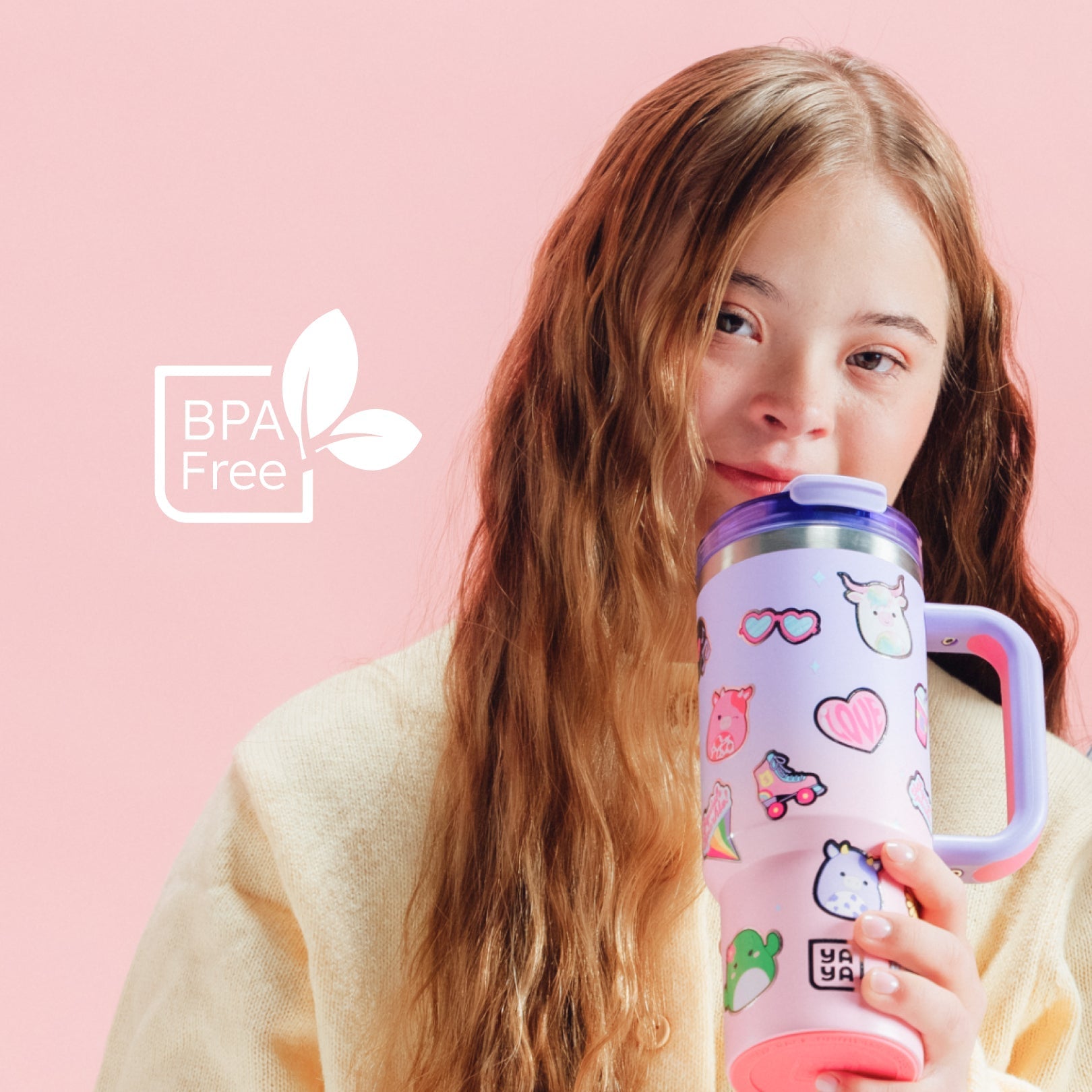 Squishmallows - Squishmallows Sticker Bomb Tumbler with Straw