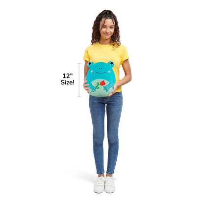 Squishmallows - Squishmallows 12" Ludwig the Teal Frog Holding Rose | Jazwares