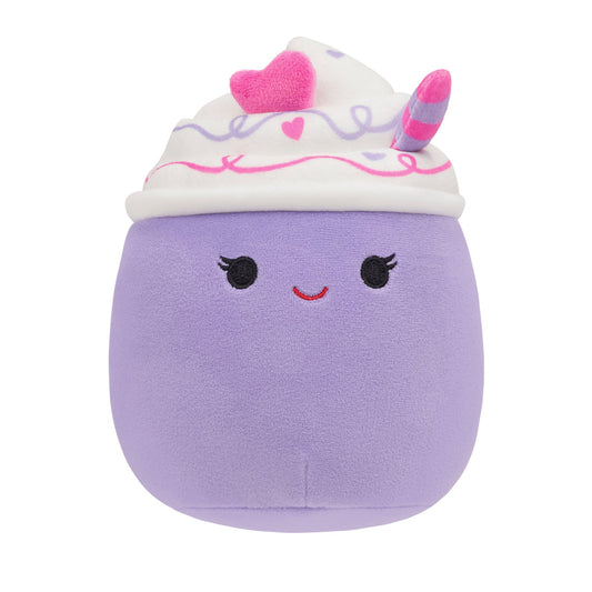 Squishmallows - Squishmallows 5" Cheksa the Purple Valentine's Day Drink | Jazwares