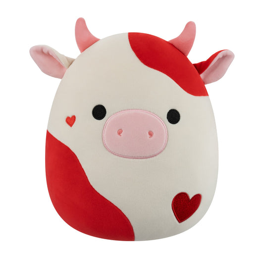 Squishmallows - Squishmallows 12" Idris the Red and Off-White Cow | Jazwares