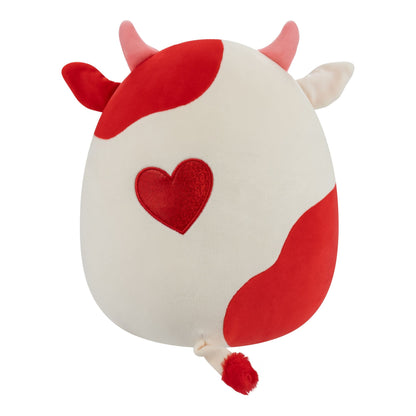 Squishmallows - Squishmallows 12" Idris the Red and Off-White Cow | Jazwares
