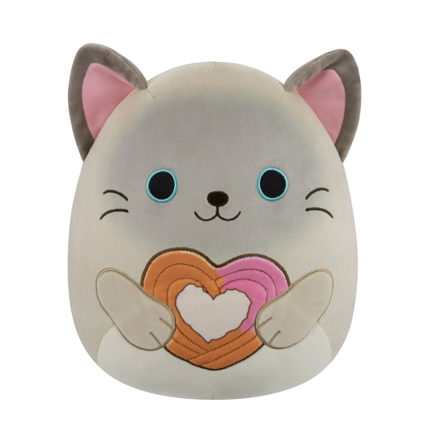 Squishmallows - Squishmallows 12" Felton the Siamese Cat Holding Heart Churro | Jazwares