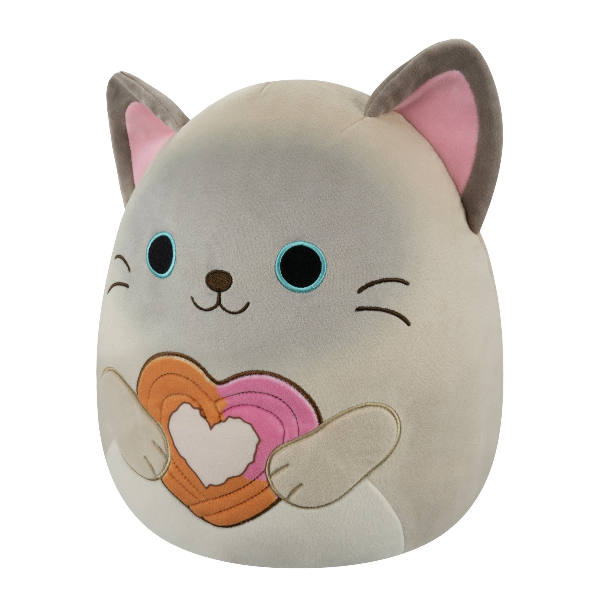 Squishmallows - Squishmallows 12" Felton the Siamese Cat Holding Heart Churro | Jazwares