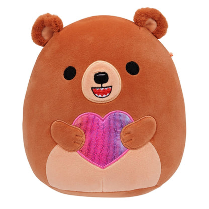Squishmallows - Squishmallows 8" Stokely the Brown Kodiak Bear Holding a Heart | Jazwares