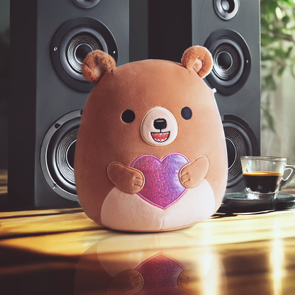 Squishmallows - Squishmallows 8" Stokely the Brown Kodiak Bear Holding a Heart | Jazwares