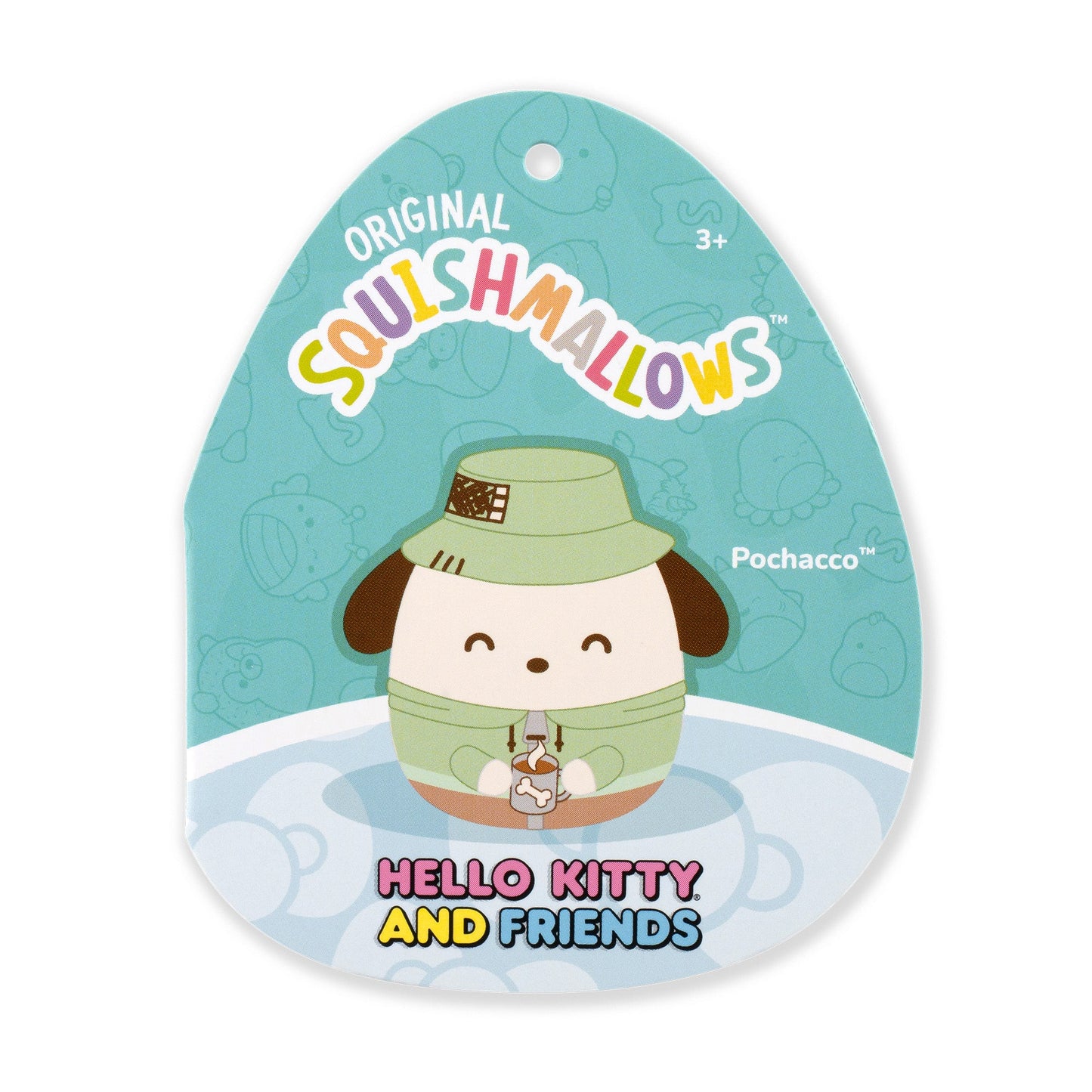 Squishmallows - Hello Kitty and Friends 12" Cute Camping Pochacco | Jazwares
