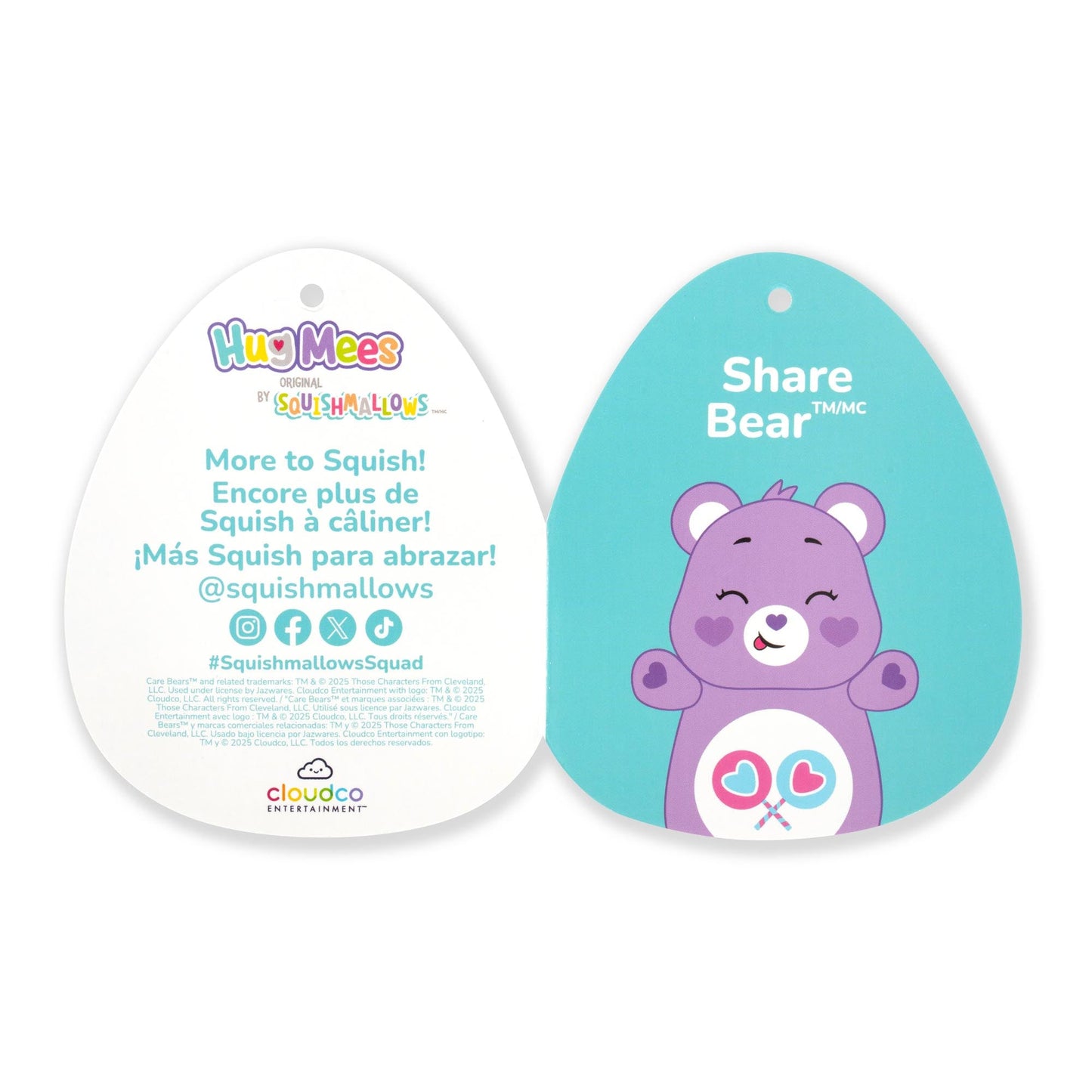 Squishmallows - Squishmallows Care Bears 10-Inch Share Bear HugMees | Jazwares