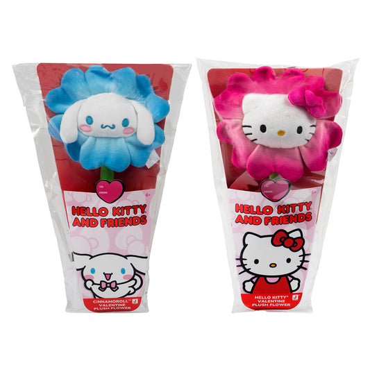 Squishmallows - Hello Kitty and Friends 14" Plush Flower 2-Pack - Hello Kitty & Cinnamoroll | Jazwares