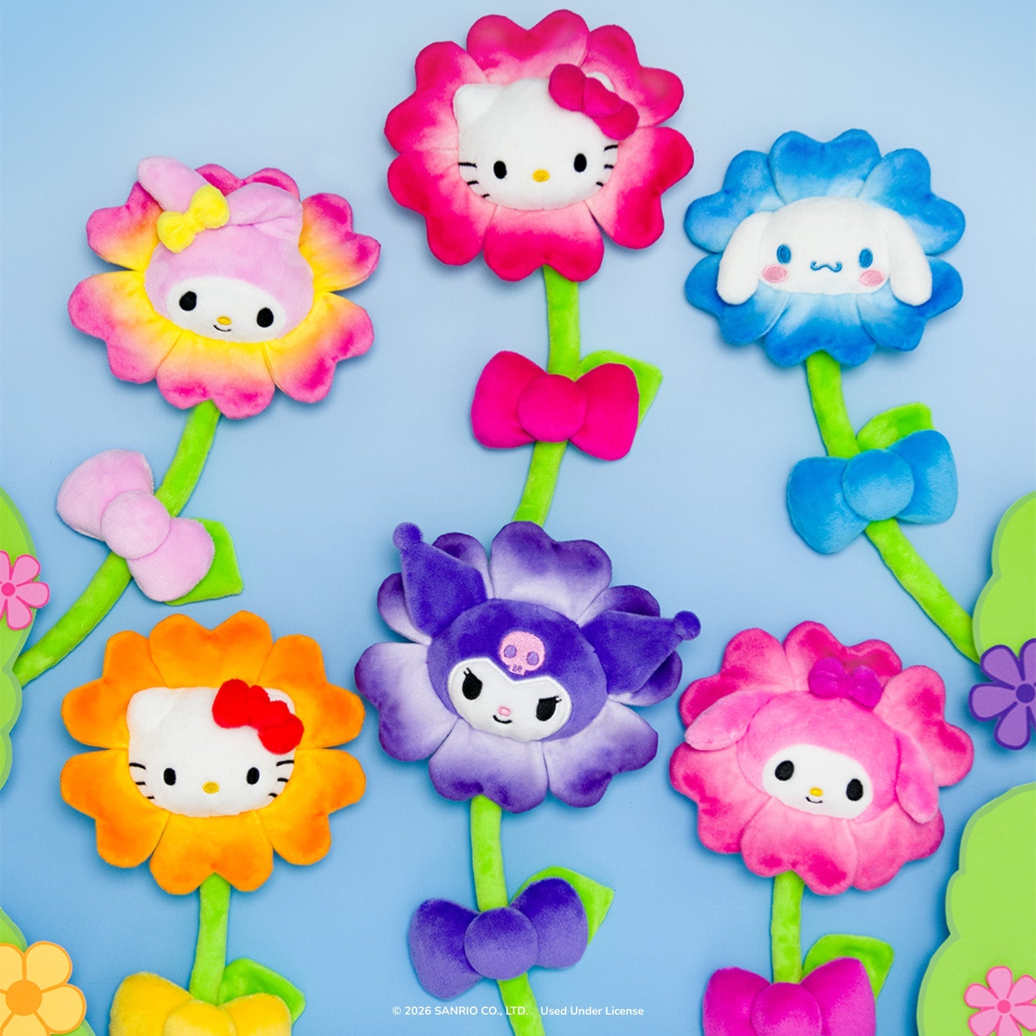 Squishmallows - Hello Kitty and Friends 14" Plush Flower 2-Pack - My Melody & Kuromi | Jazwares