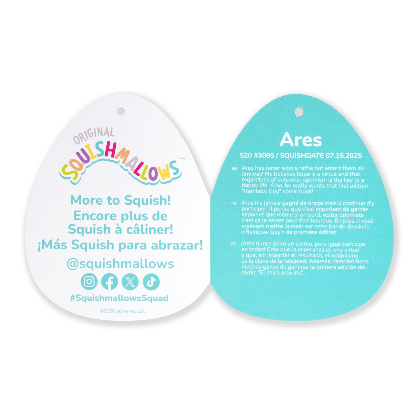 Squishmallows - Squishmallows 20" Ares the Rainbow Mystical Horse | Jazwares