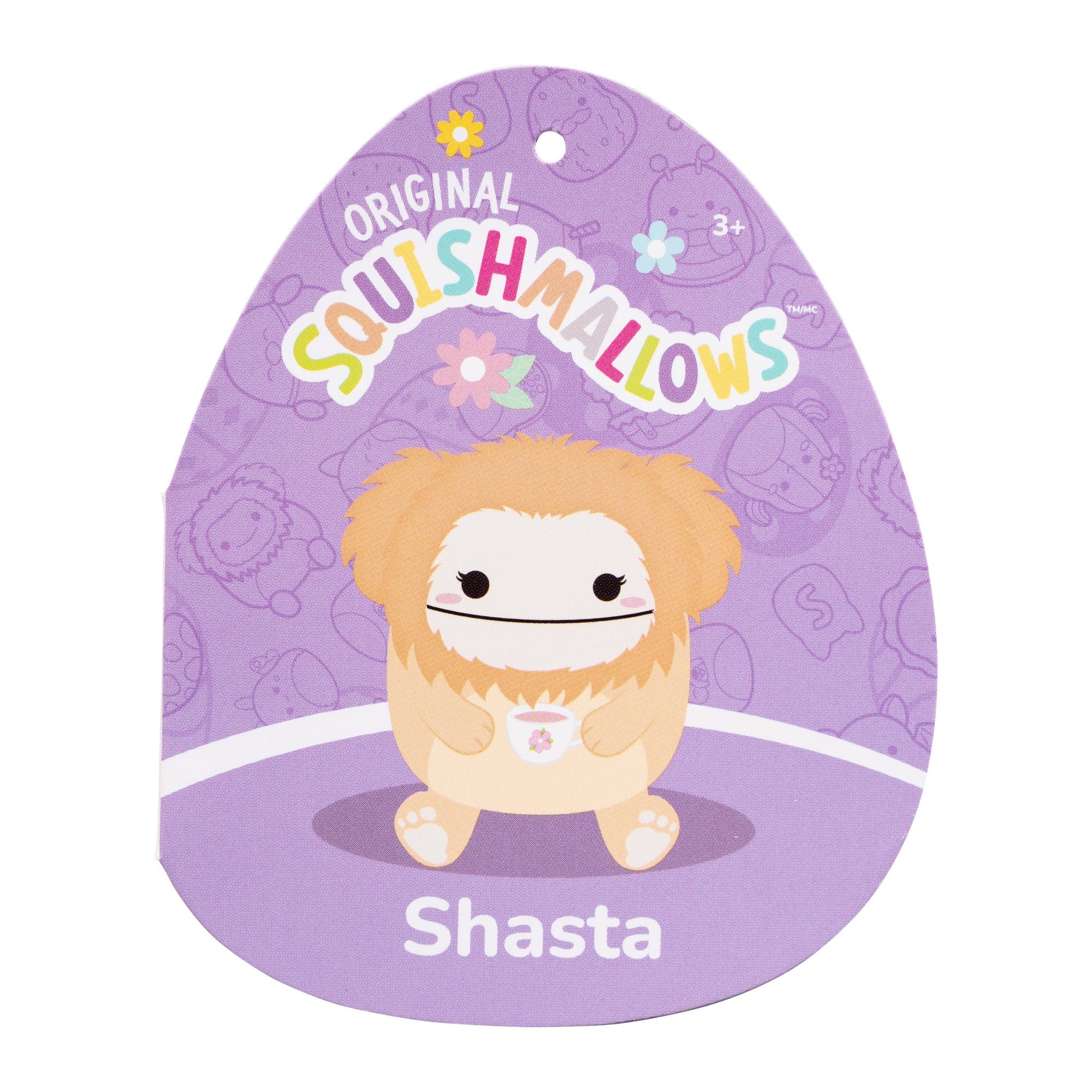 Squishmallows - Squishmallows 8" Shasta the Peach Bigfoot Holding Teacup | Jazwares