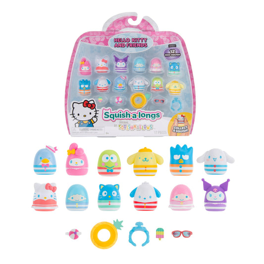 Squishmallows - Squish-a-longs Hello Kitty and Friends Pool Party 12-Pack | Jazwares