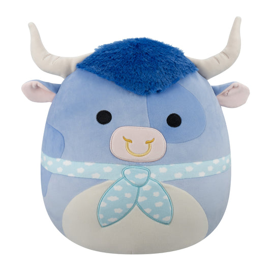 Squishmallows - Squishmallows 12" Bermayeh the Blue Bull with Ascot | Jazwares