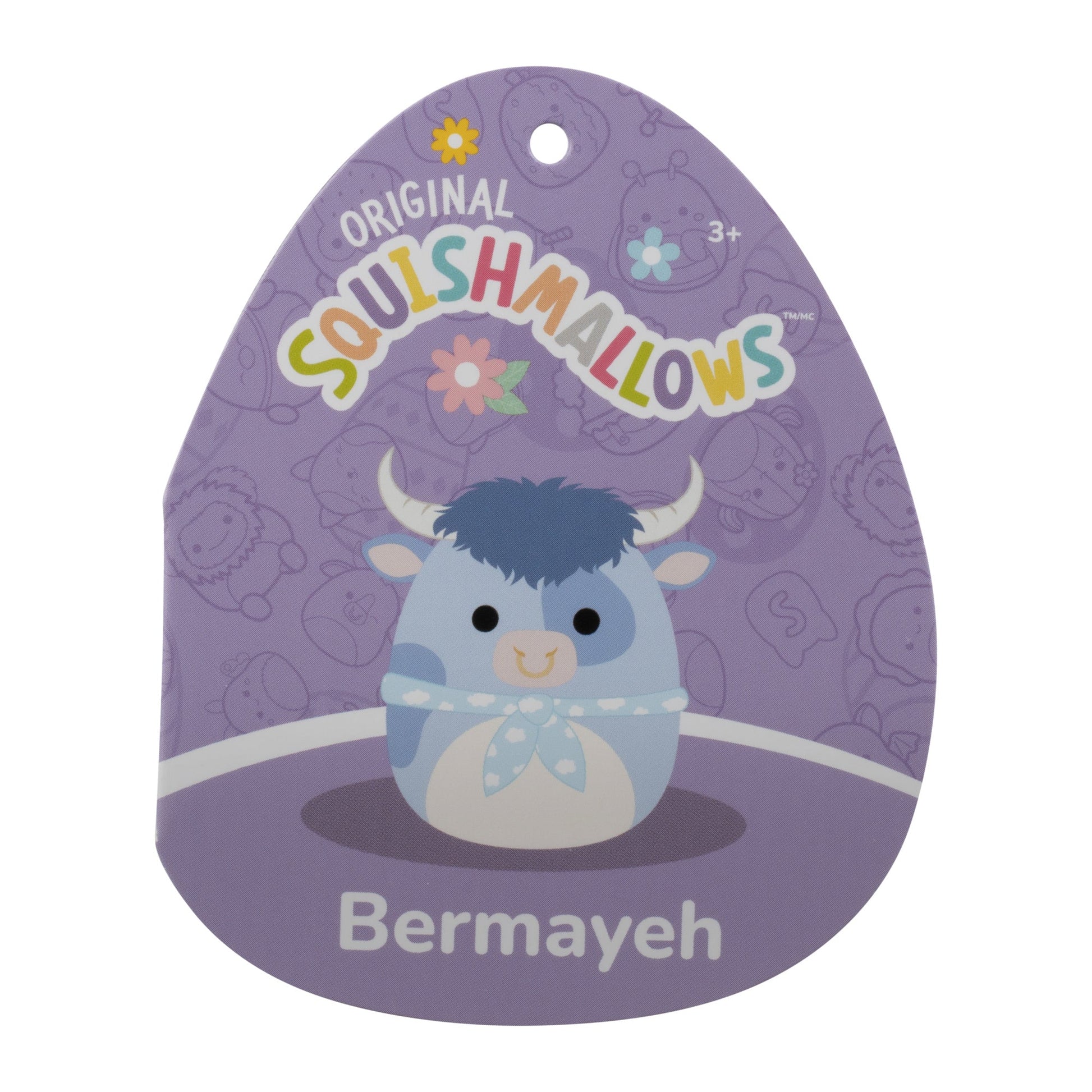 Squishmallows - Squishmallows 12" Bermayeh the Blue Bull with Ascot | Jazwares
