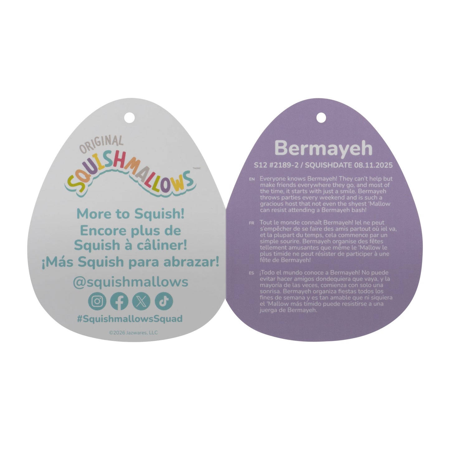 Squishmallows - Squishmallows 12" Bermayeh the Blue Bull with Ascot | Jazwares