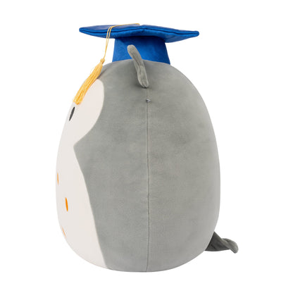 Squishmallows - Squishmallows 12" Hoot the Grey Owl with Blue Graduation Cap | Jazwares