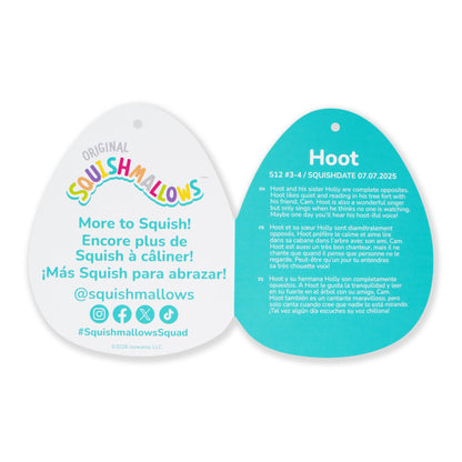 Squishmallows - Squishmallows 12" Hoot the Grey Owl with Blue Graduation Cap | Jazwares