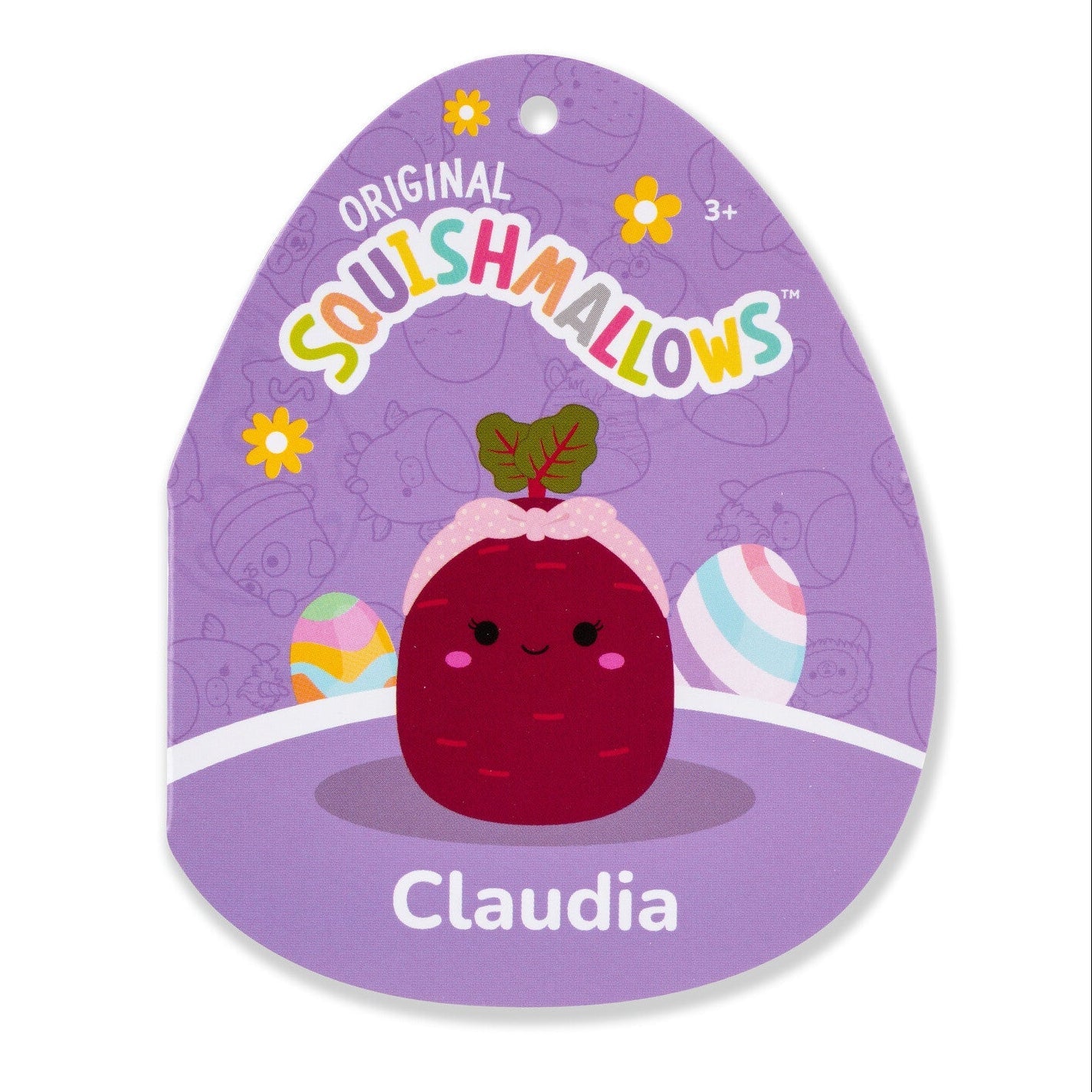 Squishmallows - Squishmallows Claudia the Purple Beet with Pink Headband| Jazwares