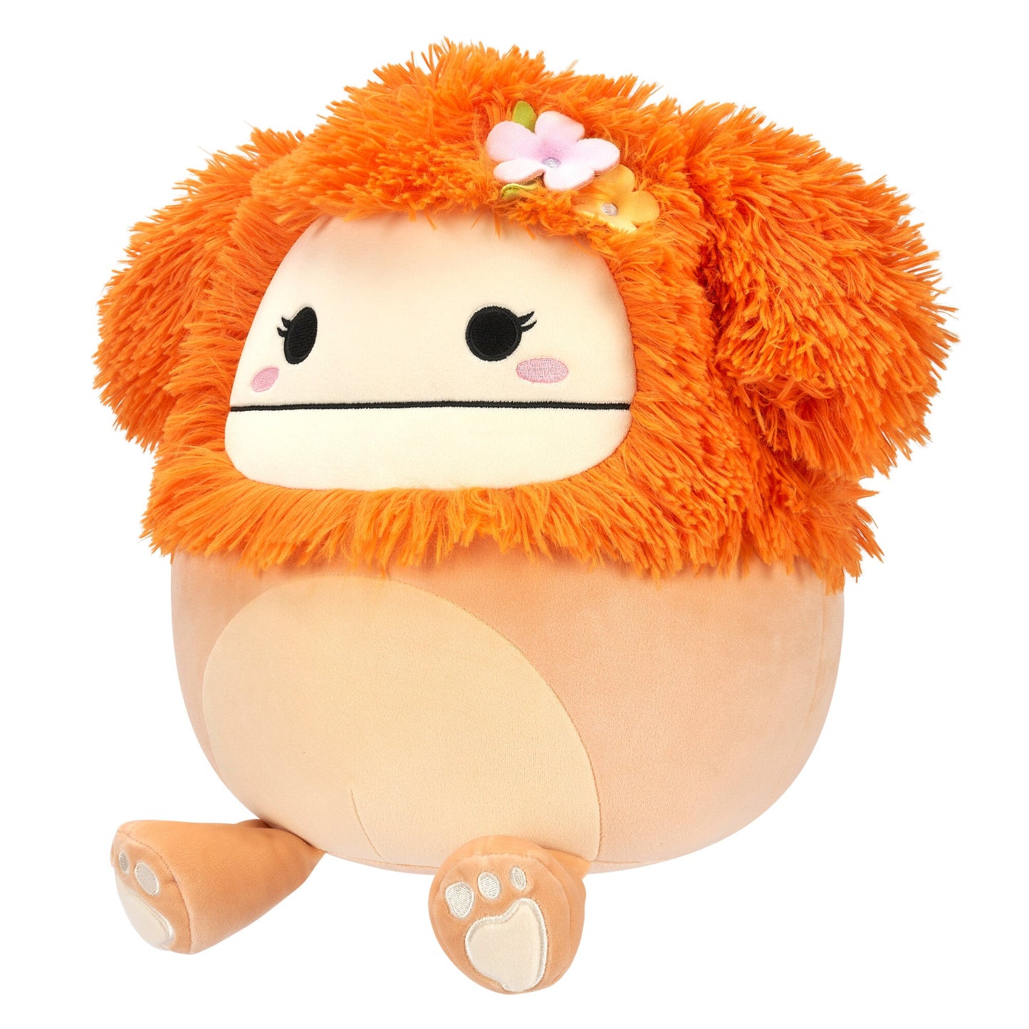 Squishmallows - Squishmallows 12" Shasta the Peach Bigfoot with Tropical Flower | Jazwares