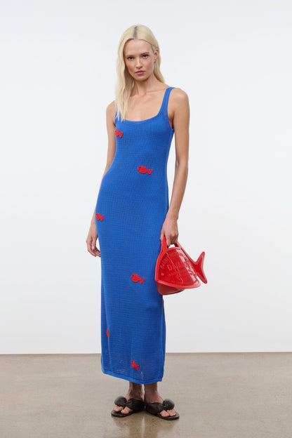STAUD | Cleo Fish Bag X Da Adolfo - Pvc Red Rose Edition