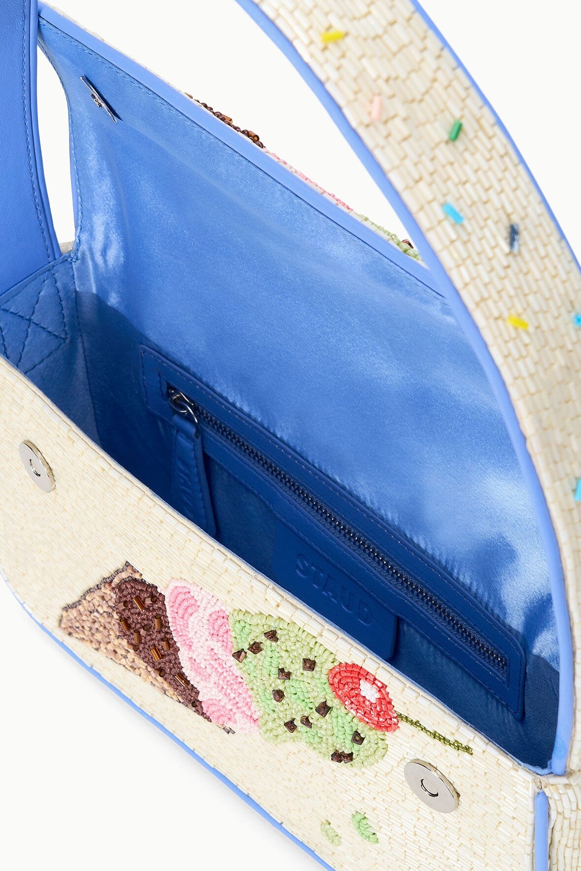 STAUD | Tommy Beaded Bag Triple Scoop