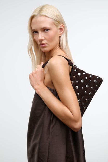 STAUD | Dani Mini Shoulder Bag Espresso Studs