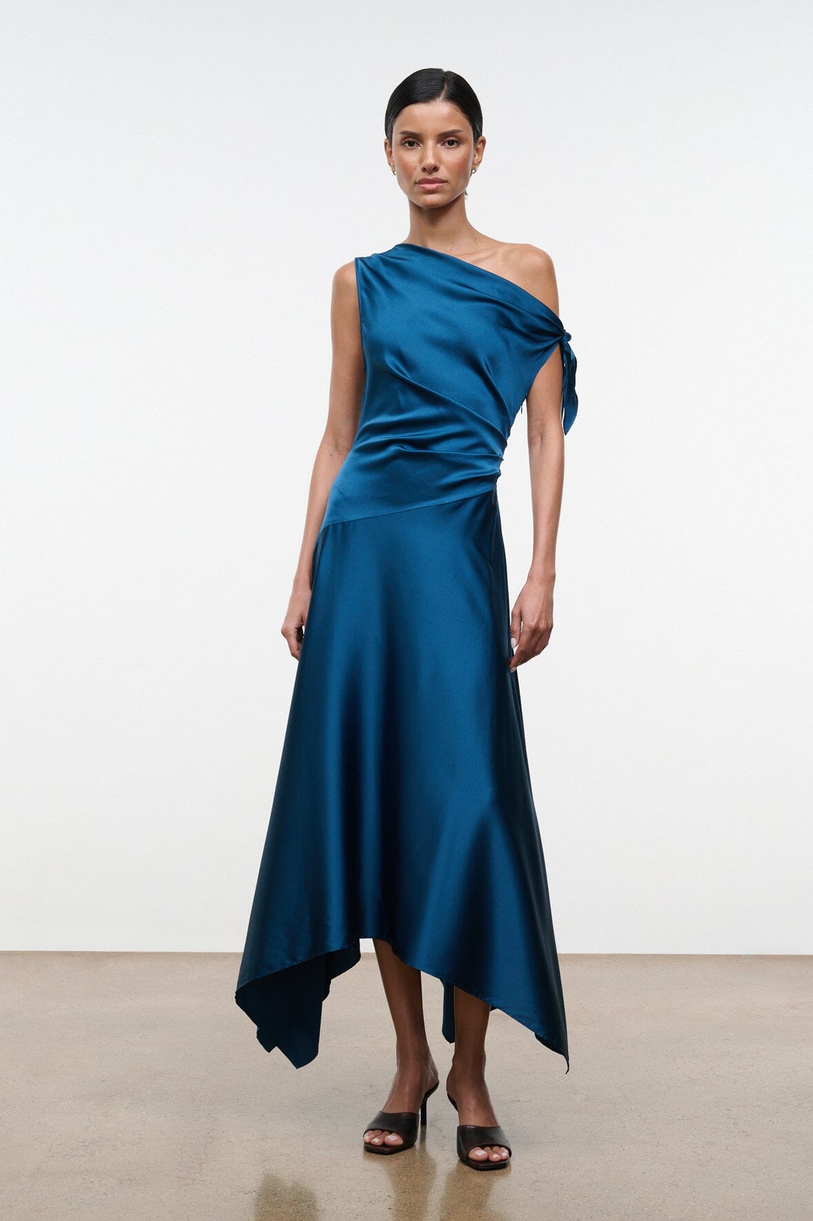STAUD | Portia Silk Dress Harbor