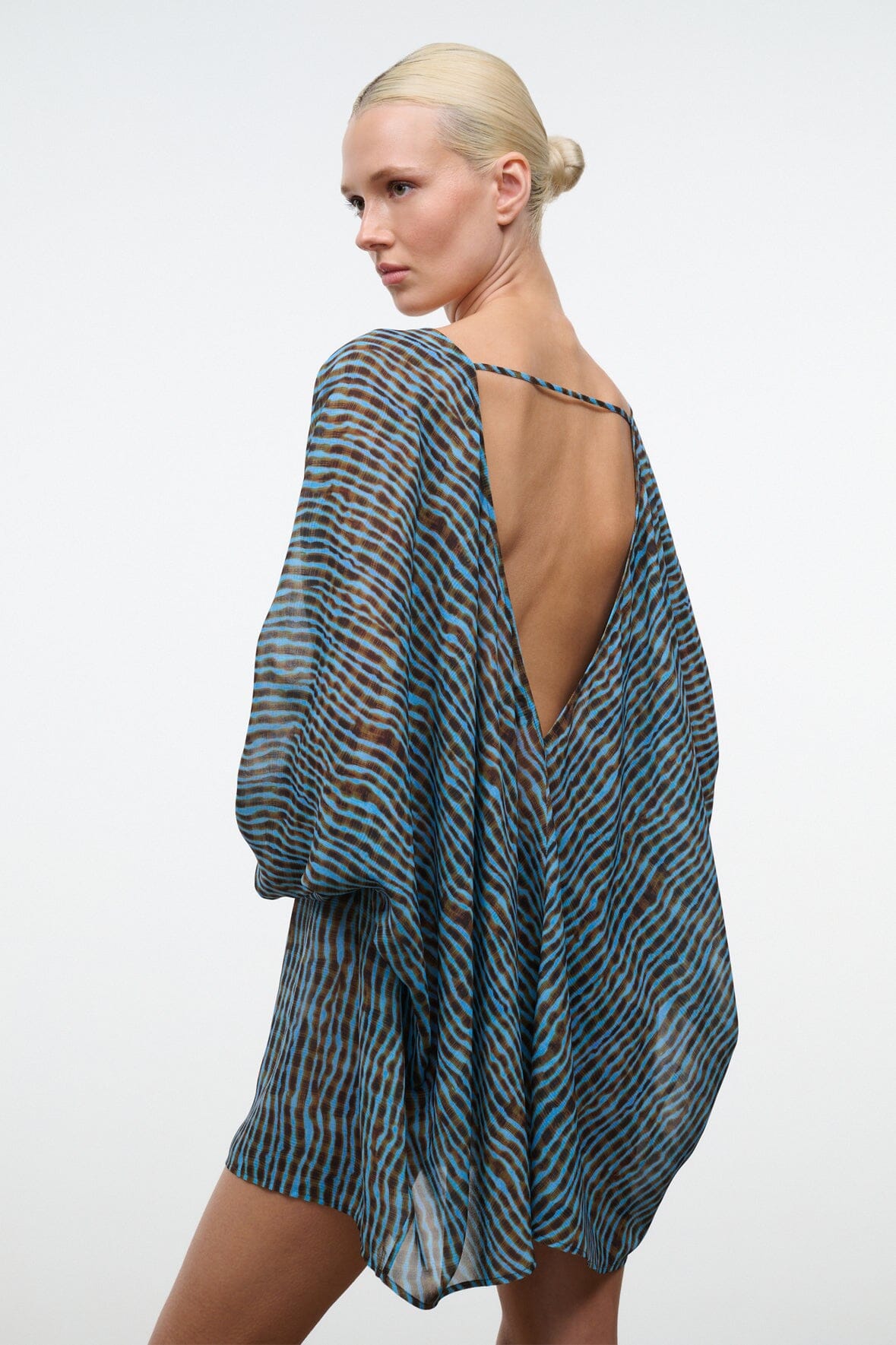 STAUD | Nour Mini Dress Tidal Shell