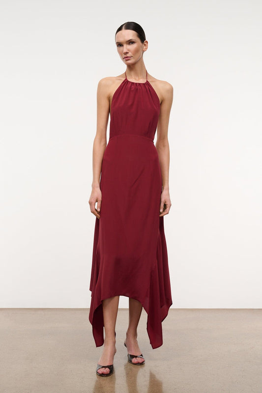 STAUD | Bianca Silk Dress Pinot