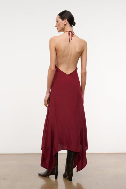 STAUD | Bianca Silk Dress Pinot