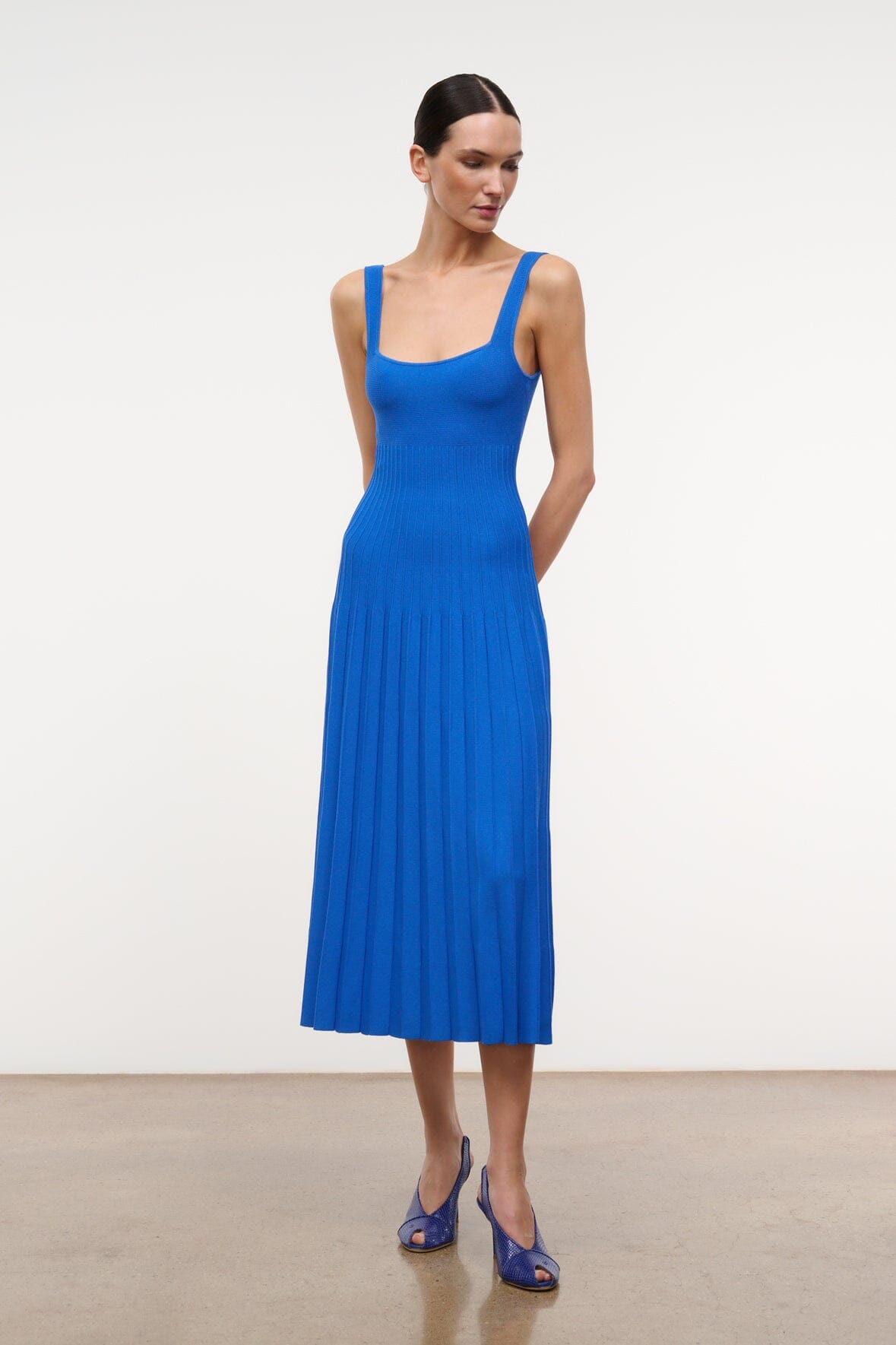 STAUD | Ellison Dress Cobalt