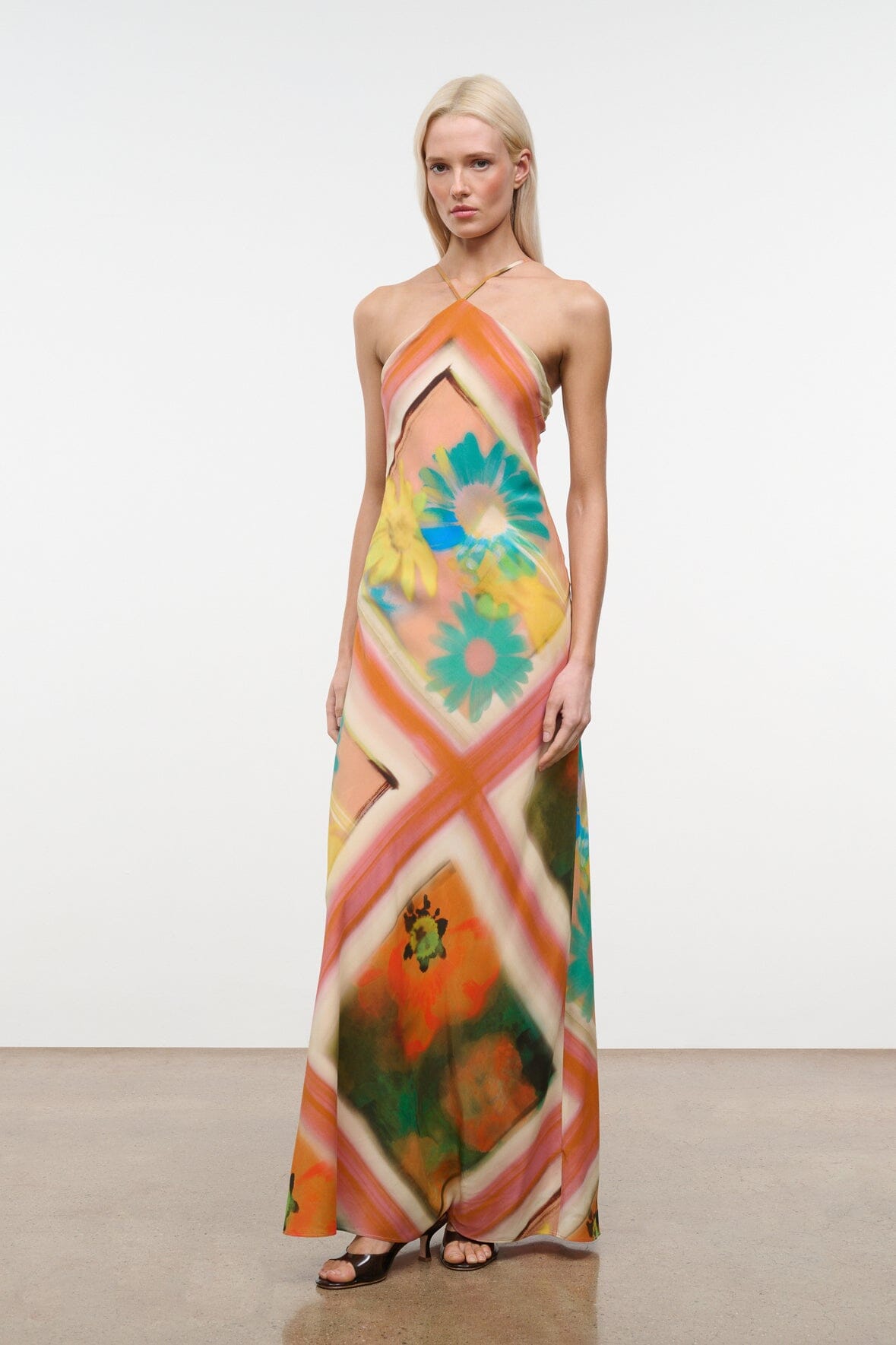STAUD | Cubism Dress Superbloom Scarf
