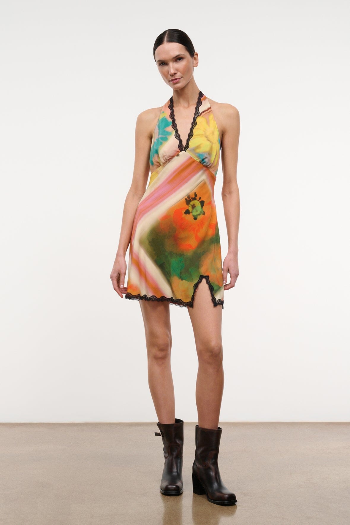 STAUD | Lucca Mini Dress Superbloom Scarf