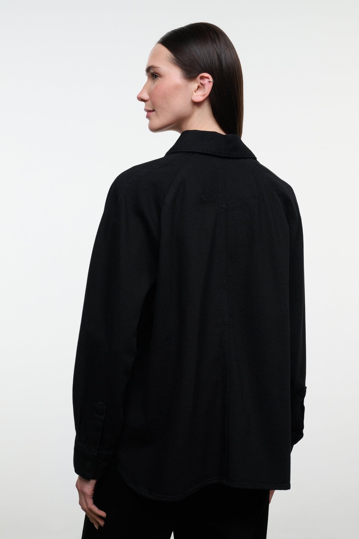 STAUD | Myles Shirt Jacket Black