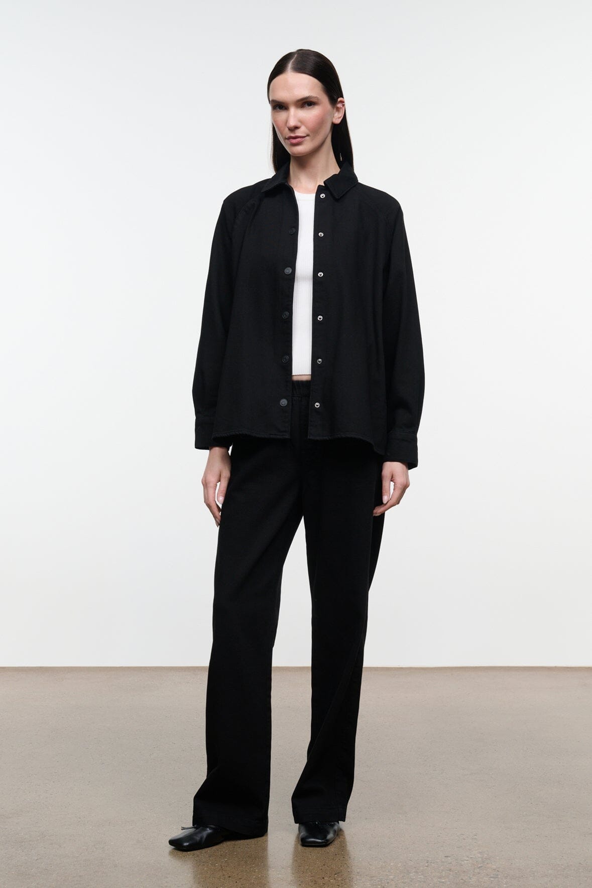 STAUD | Myles Shirt Jacket Black