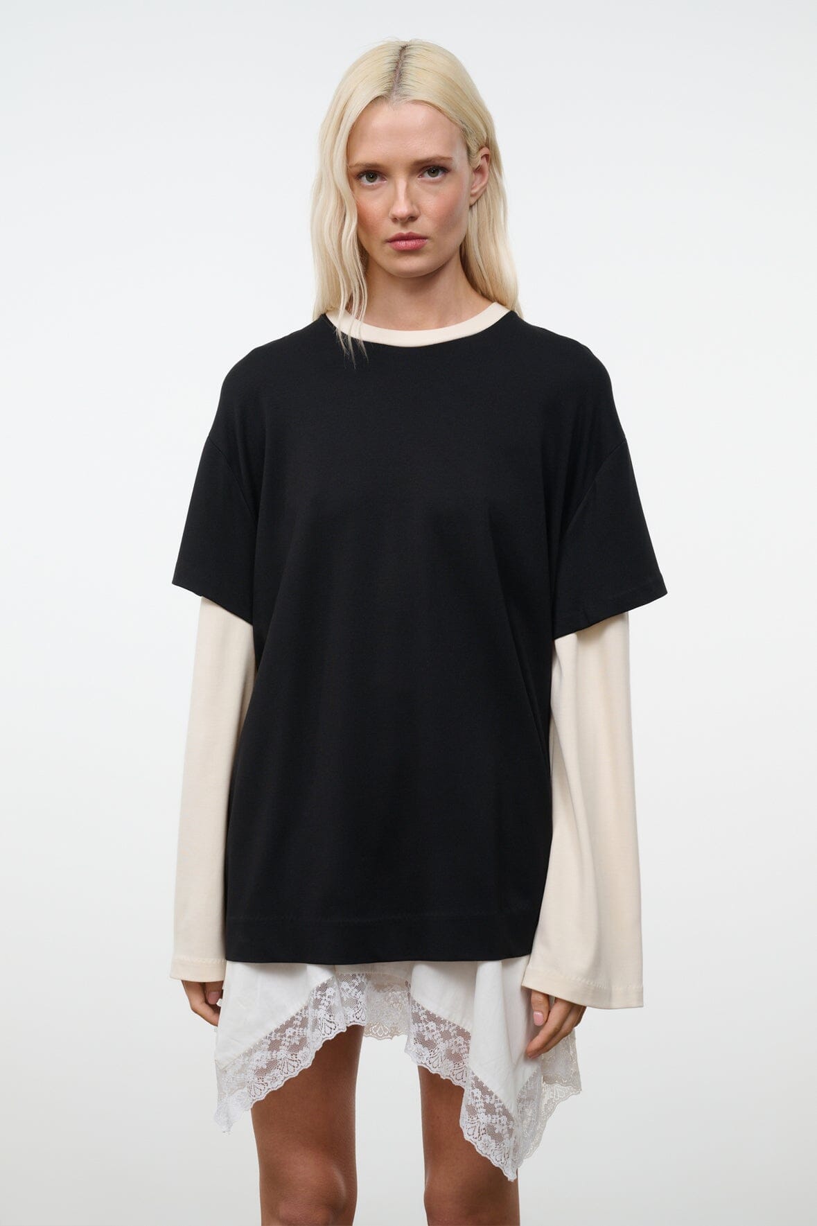 STAUD | William Tee Black/Ecru