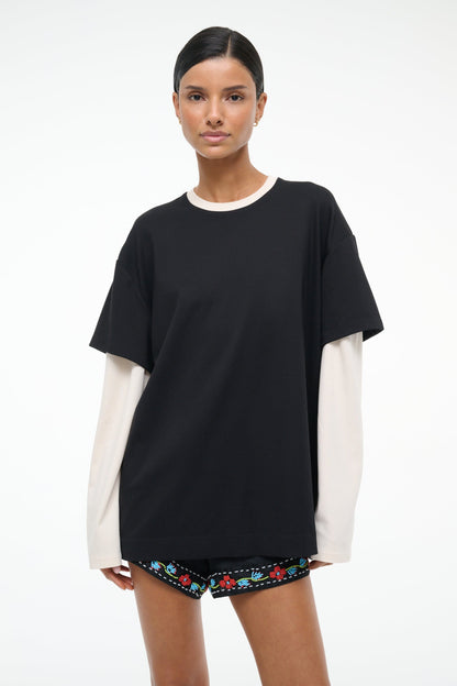 STAUD | William Tee Black/Ecru
