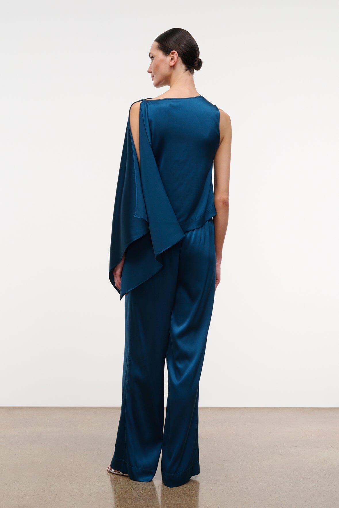 STAUD | Sabina Silk Top Harbor