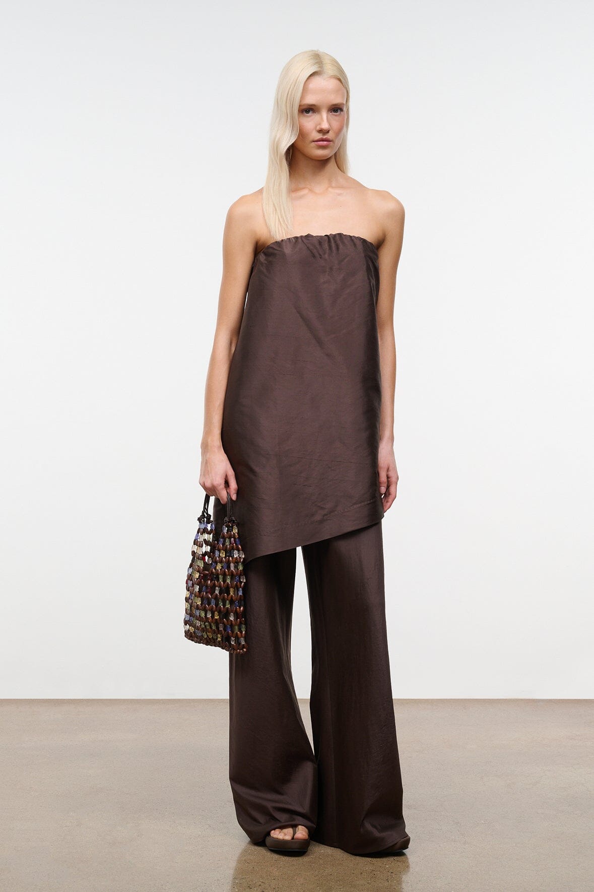 STAUD | Georgia Silk Convertible Top Earth