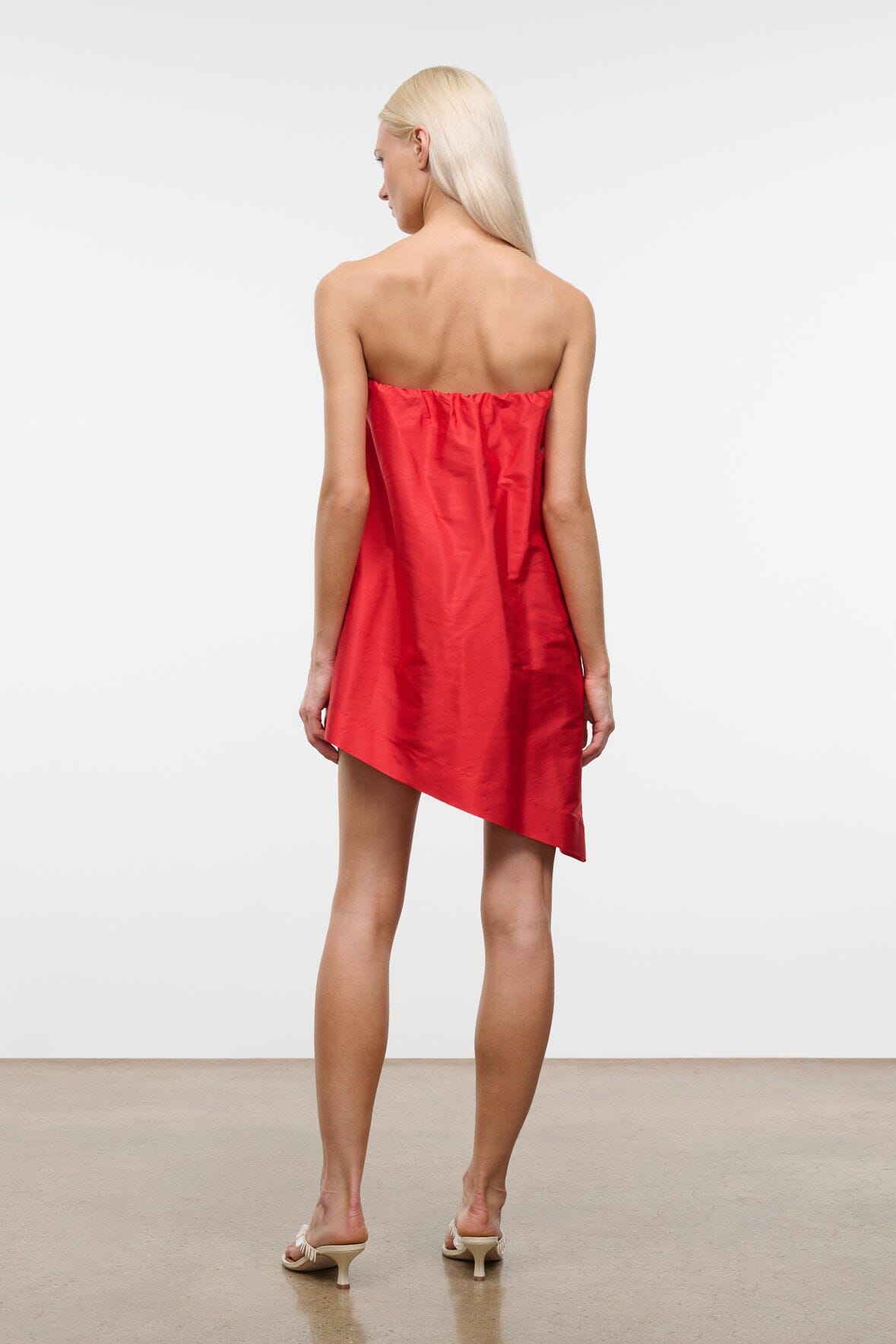 STAUD | Georgia Silk Convertible Top Red Rose