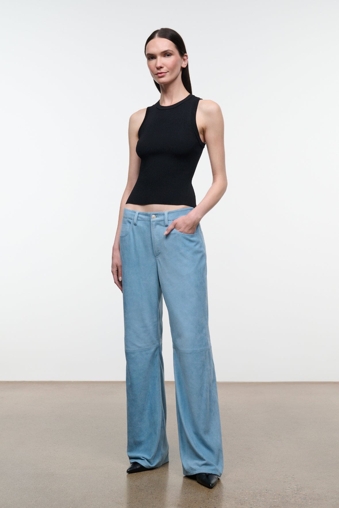 STAUD | Gus Suede Pant Sky