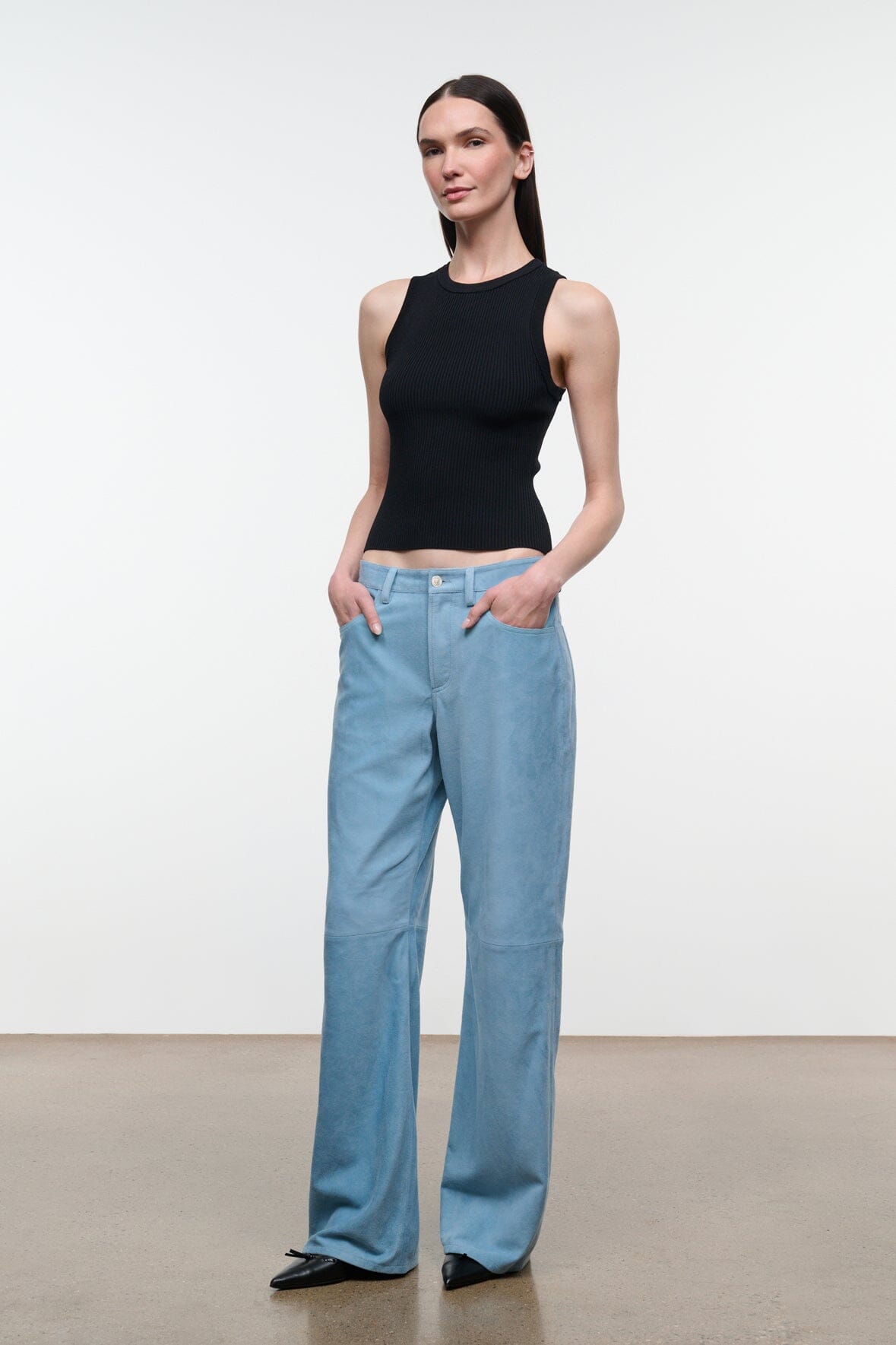 STAUD | Gus Suede Pant Sky