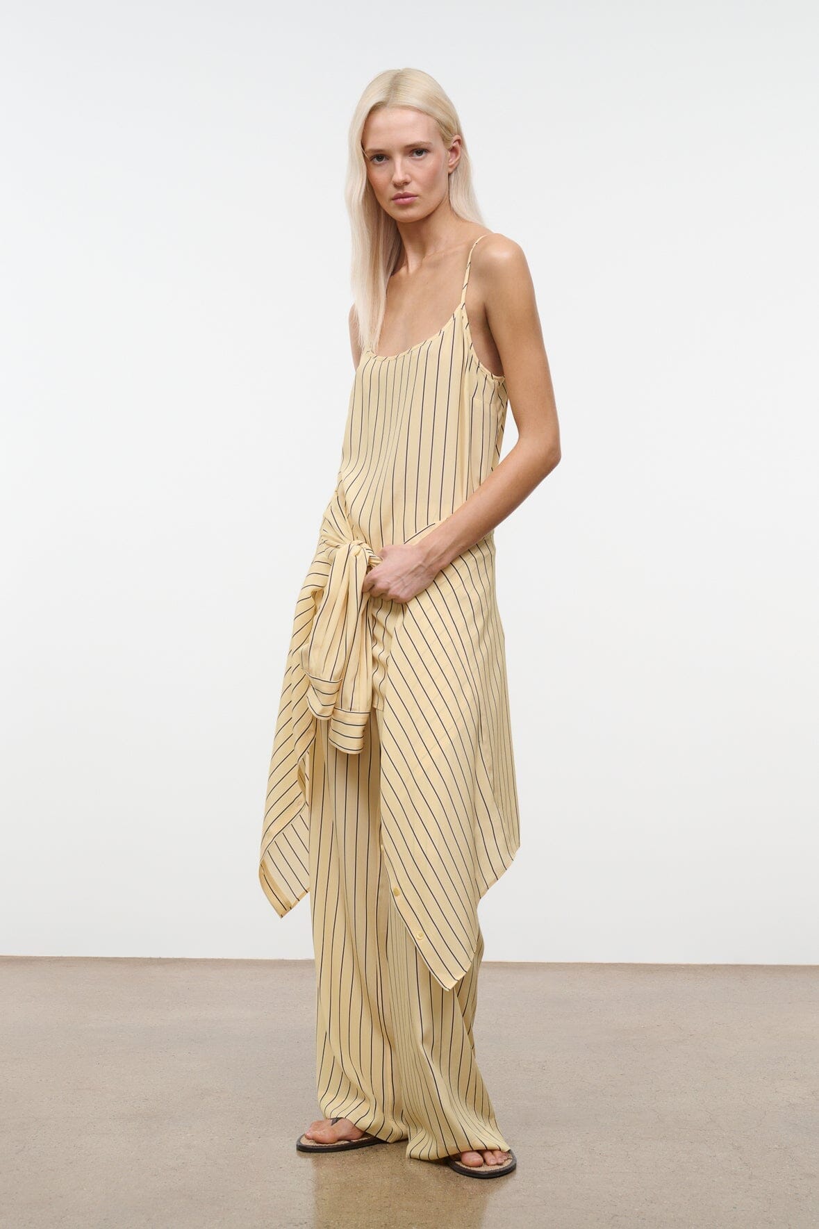 STAUD | Stroll Silk Pant Monday Stripe